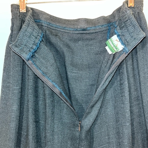 Vintage Coldwater Creek Linen Rayon Maxi Skirt Teal Size Large - Picture 6 of 9